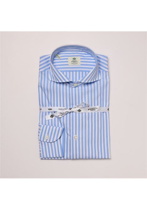 【新品タグ付き】LUCIANO/BORRELLI NAPOLI コットンツイル無地セミワイドカラーシャツ／LUCIANO（PS30051